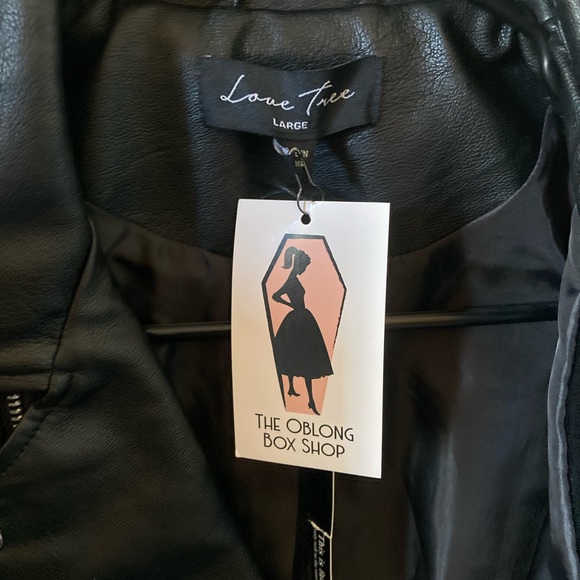 Oblong Box Shop Vegan Leather Motorcycle Jacket - Picture 5 of 10